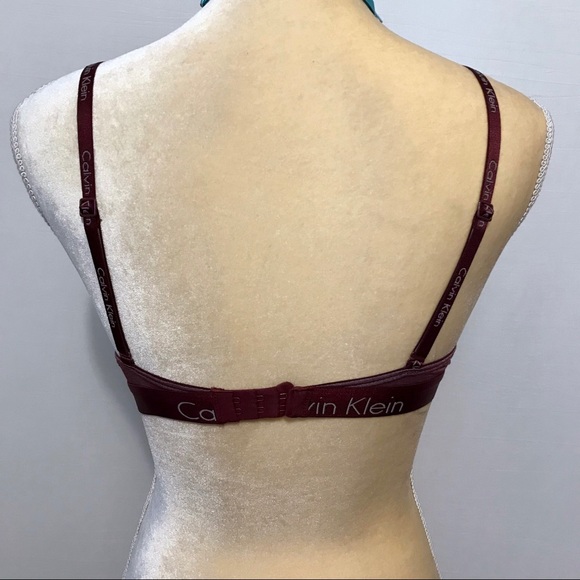 Calvin Klein “2/$20” NWOT Metallic Burgundy Demi Bra Women 34B - Picture 5 of 14